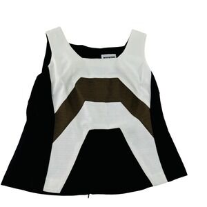 Perceptions‎ Women's Geometric Color Block Sleeveless Top Size 10 Career